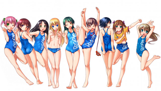 Обои картинки фото аниме, unknown,  другое, фон, взгляд, девушки