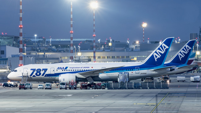 Обои картинки фото boeing 787, авиация, пассажирские самолёты, авиалайнер