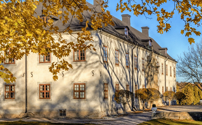 Обои картинки фото швеция, города, - здания,  дома, дорога, деревья