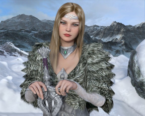 Картинка 3д+графика фантазия+ fantasy фон взгляд девушка