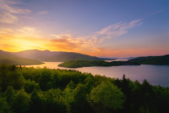 Картинка природа восходы закаты закат лес greece озеро lake plastiras пластирас плато неврополис tavropos reservoir водохранилище тавропос горы греция