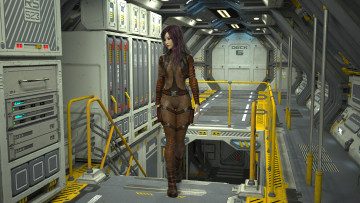 Картинка 3д+графика фантазия+ fantasy девушка грудь фон взгляд