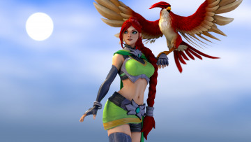 Картинка 3д+графика фантазия+ fantasy взгляд девушка фон