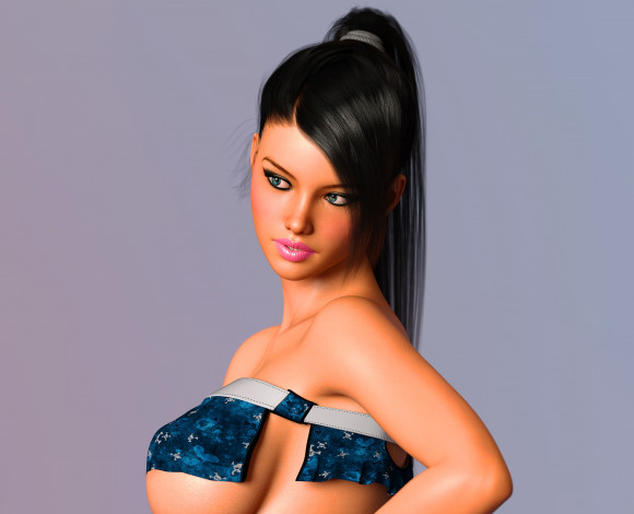 Обои картинки фото 3д графика, люди , people, фон, девушка, взгляд