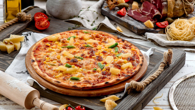 Обои картинки фото еда, пицца
