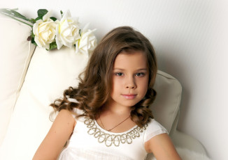 Картинка разное дети девочка розы