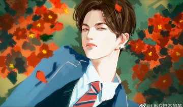 Картинка рисованное люди ван ибо костюм форма