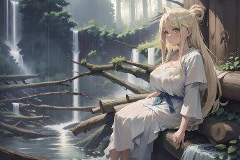 Картинка аниме пейзажи +природа нейросети графика нейроарт ai art нейронные сети рисунки нейро искусство