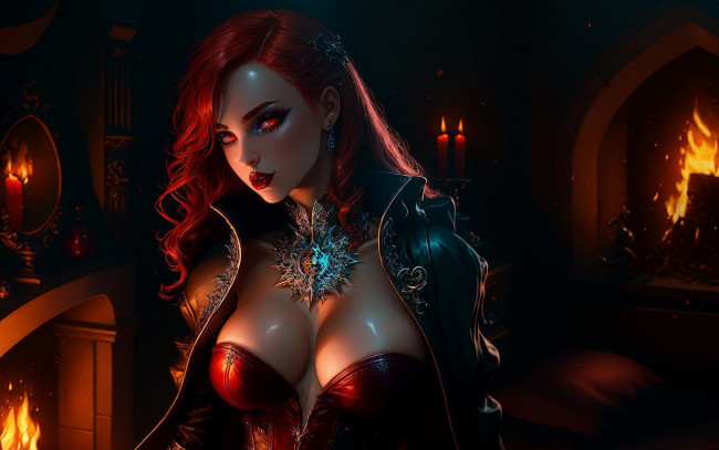 Обои картинки фото фэнтези, вампиры, нейросети, графика, нейроарт, ai, art, нейронные, сети, рисунки, нейро, искусство