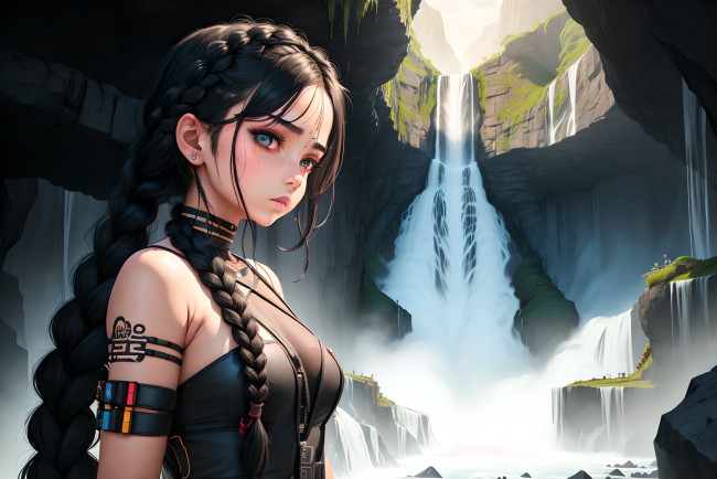 Обои картинки фото аниме, пейзажи,  природа, нейросети, графика, нейроарт, ai, art, нейронные, сети, рисунки, нейро, искусство