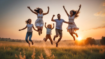 Картинка разное люди родители дети семья радость