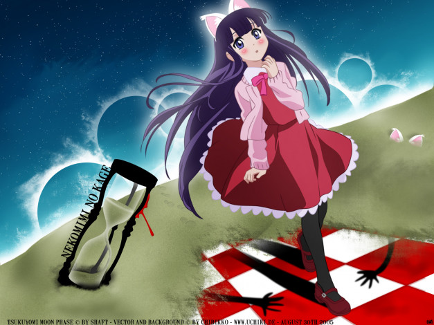 Обои картинки фото аниме, tsukuyomi, moon, phase