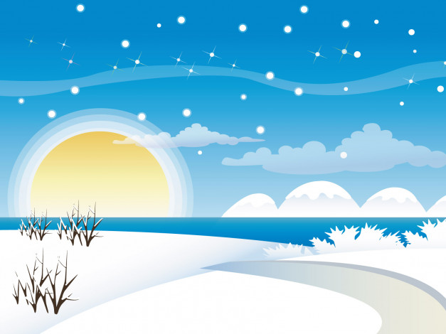 Обои картинки фото vectorwinter, 03, векторная, графика