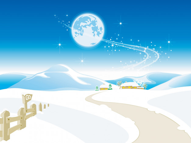 Обои картинки фото vectorwinter, 04, векторная, графика