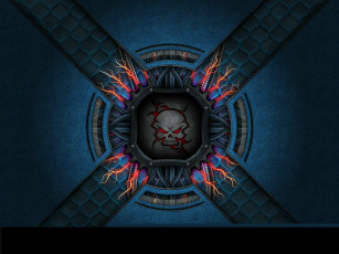 Картинка 3д графика horror ужас череп