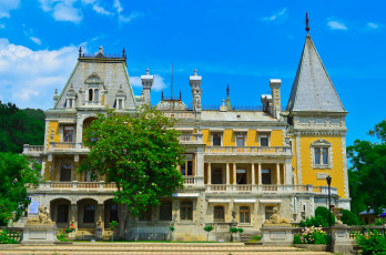 Картинка города дворцы замки крепости крым массандра дворец замок