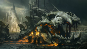 Картинка фэнтези иные миры времена череп