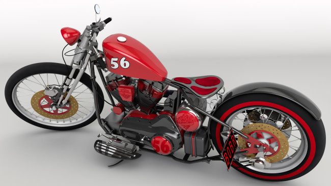 Обои картинки фото мотоциклы, 3d, bobber