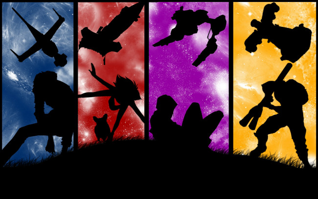 Обои картинки фото аниме, cowboy, bebop, jet, faye, ed, spike