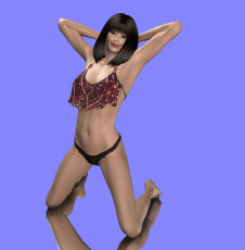 Картинка 3д+графика люди+ people фон взгляд девушка