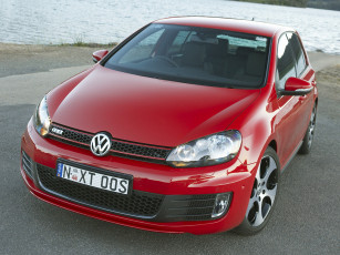 Картинка автомобили volkswagen красный typ 5k au-spec 3-door golf gti