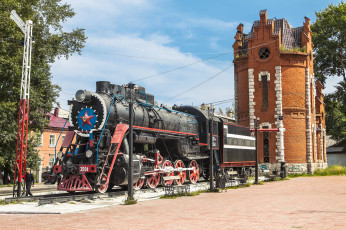 Картинка техника паровозы железная дорога рельсы паровоз