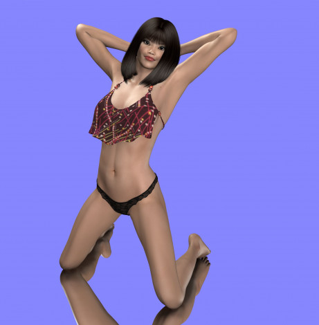 Обои картинки фото 3д графика, люди , people, фон, взгляд, девушка