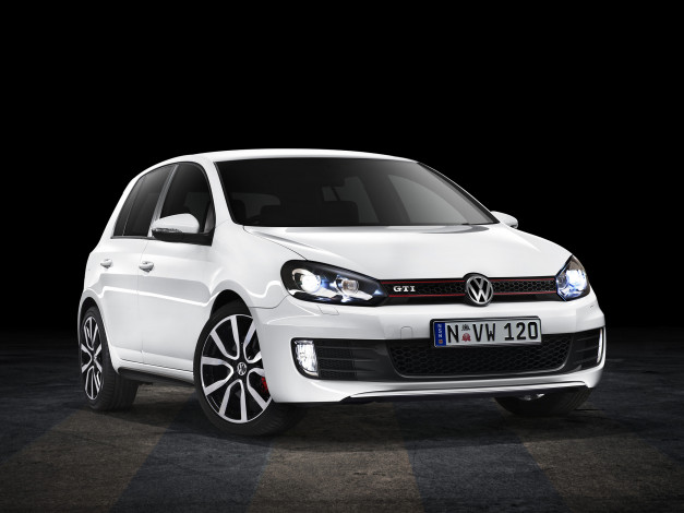 Обои картинки фото автомобили, volkswagen, typ, 5k, светлый, au-spec, 3-door, golf, gti