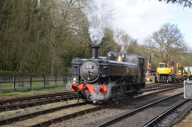 Обои картинки фото техника, паровозы, железная, паровоз, рельсы, дорога