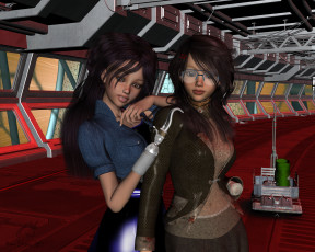 Картинка 3д+графика фантазия+ fantasy взгляд девушки фон