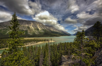 Картинка природа реки озера река лес горы