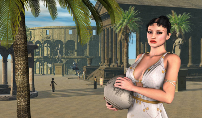 Обои картинки фото 3д графика, люди , people, фон, взгляд, девушка