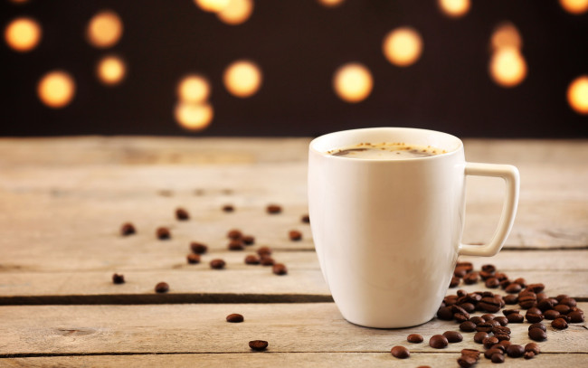 Обои картинки фото еда, кофе,  кофейные зёрна, beans, coffee, cup