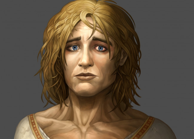 Обои картинки фото рисованное, люди, фон, взгляд, девушка