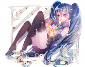 Картинка аниме vocaloid девушка