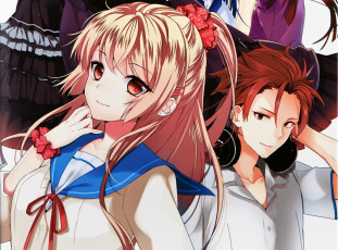 Картинка аниме strike+the+blood девушка парень