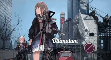 Картинка аниме оружие +техника +технологии девушки