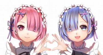 Картинка аниме re +zero+kara+hajimeru+isekai+seikatsu рем рам