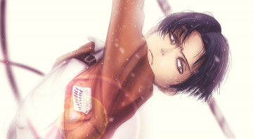 Картинка аниме shingeki+no+kyojin леви