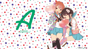 Картинка аниме a+channel фон взгляд девушки