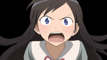 Картинка аниме oreimo девушка взгляд фон