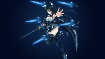 Картинка аниме оружие +техника +технологии фон взгляд девушка