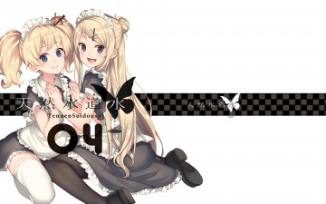 Картинка аниме kin-iro+mosaic фон взгляд девушки