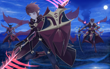 Картинка аниме оружие +техника +технологии the world of tree sao sword art online