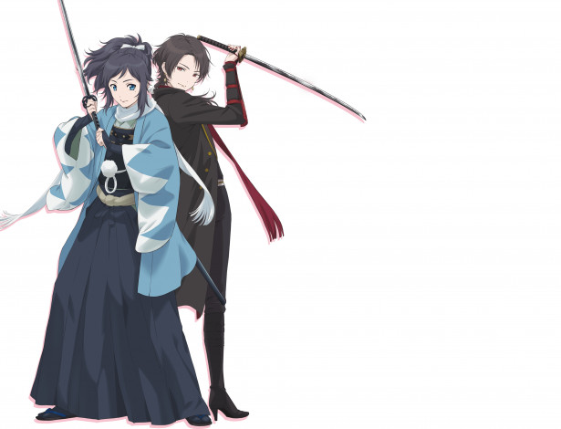 Обои картинки фото аниме, touken ranbu, двое
