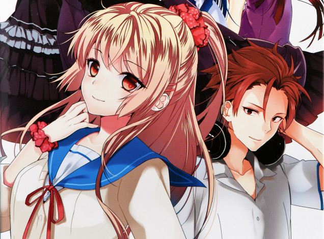 Обои картинки фото аниме, strike the blood, девушка, парень