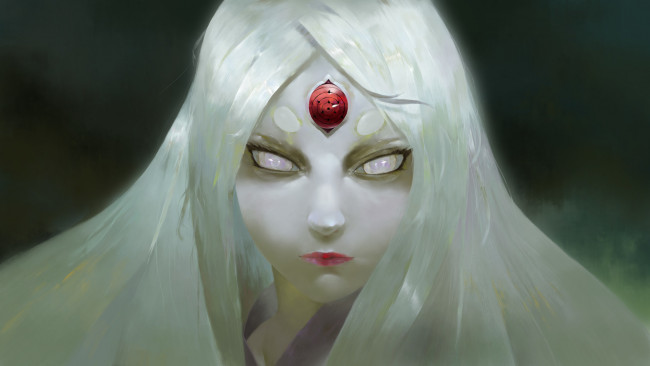 Обои картинки фото аниме, naruto, ootsutsuki, kaguya, девушка, rinnegan, byakugan