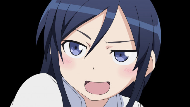 Обои картинки фото аниме, oreimo, фон, взгляд, девушка