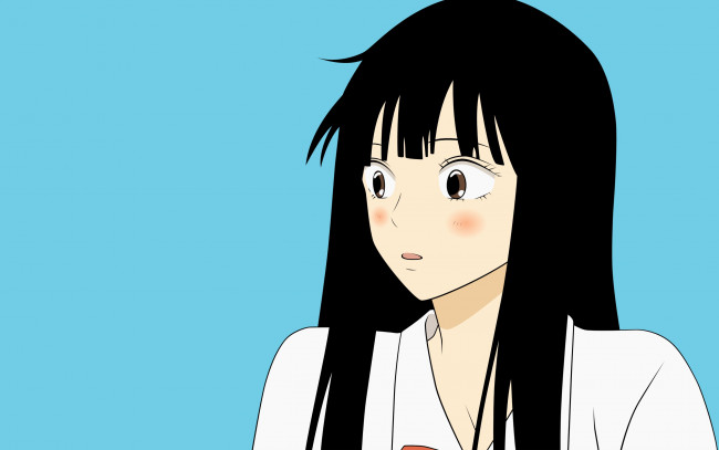 Обои картинки фото аниме, kimi ni todoke, фон, взгляд, девушка