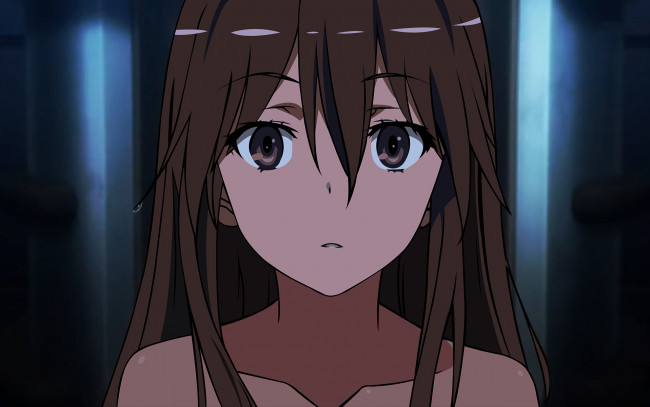 Обои картинки фото to aru majutsu no index, аниме, toaru majutsu no index, девушка, взгляд, фон